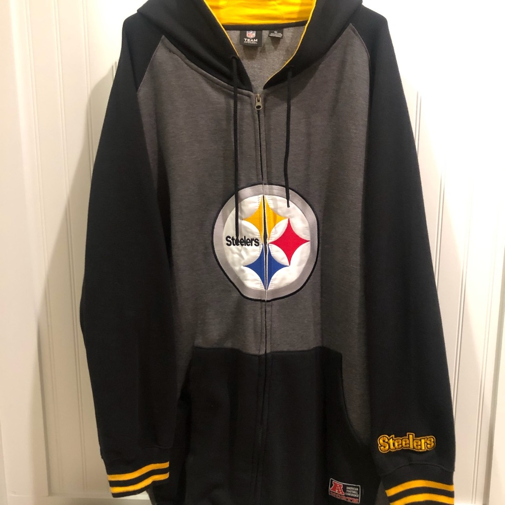 Pittsburgh STEELERS NFL Zip Fleece w/Hood 5XL